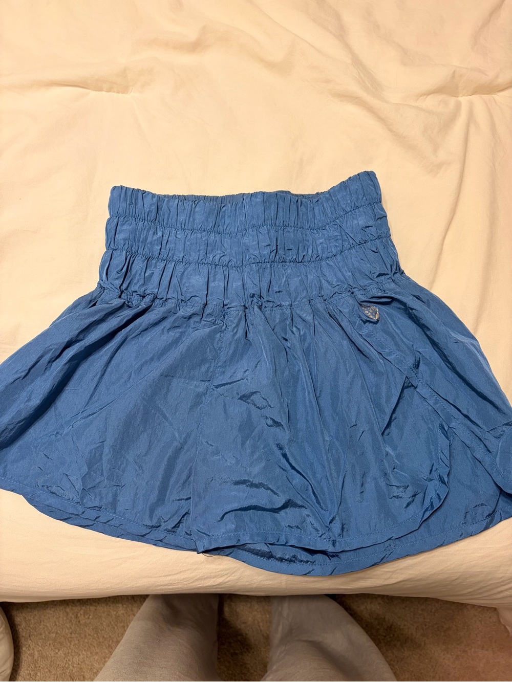 FP Movement by Free People High-Waist Blue Skort-Style Shorts
